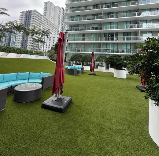 commercial rooftop terrace turf