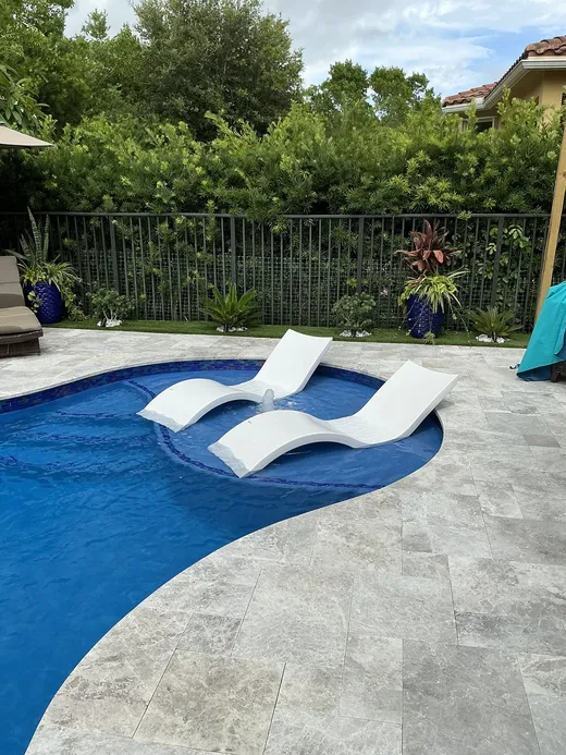 residential pool lounge turf