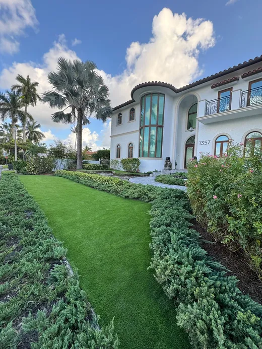 residential side yard turf